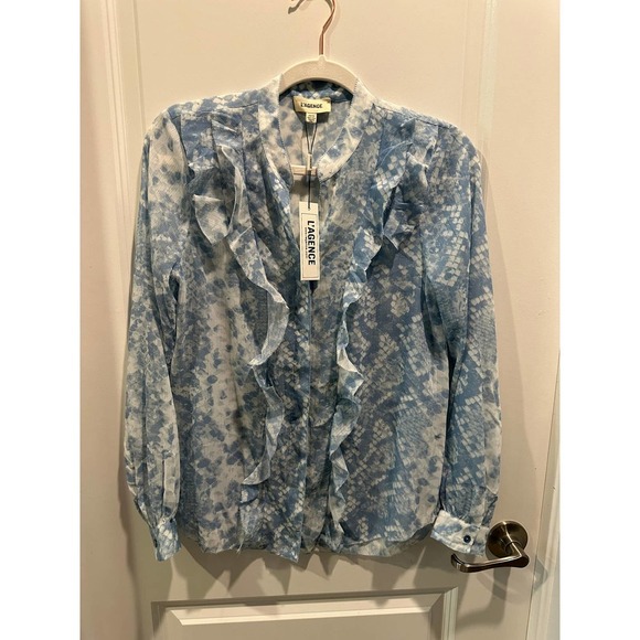 L'AGENCE nadine ruffle blouse - Picture 7 of 10